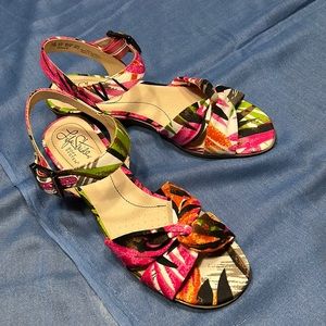 Floral Print Cloth Sandals